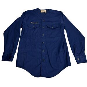 Boy Scouts of America Blue Long Sleeve Button Up Uniform Shirt